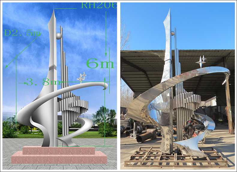 大型不銹鋼雕塑，不銹鋼雕塑廠家，室外大型景觀雕塑