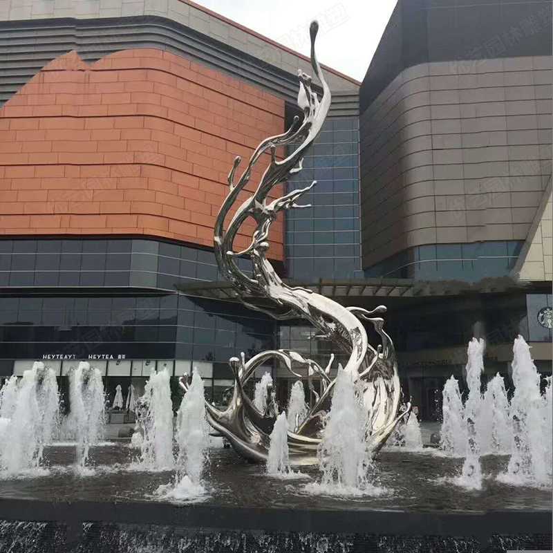不銹鋼浪花雕塑，不銹鋼雕塑廠家